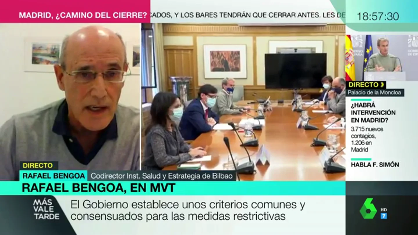 Rafael Bengoa, experto codirector del Instituto de Salud y Estrategia de Bilbao.en salud: "Con estos confinamientos hace falta estabilizar los datos y estabilizar la política" Rafael Abengoa, experto en salud: "Con estos confinamientos hace falta estabilizar los datos y estabilizar la política"