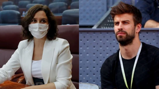 Isabel Díaz Ayuso y Gerard Piqué Isabel Díaz Ayuso y Gerard Piqué