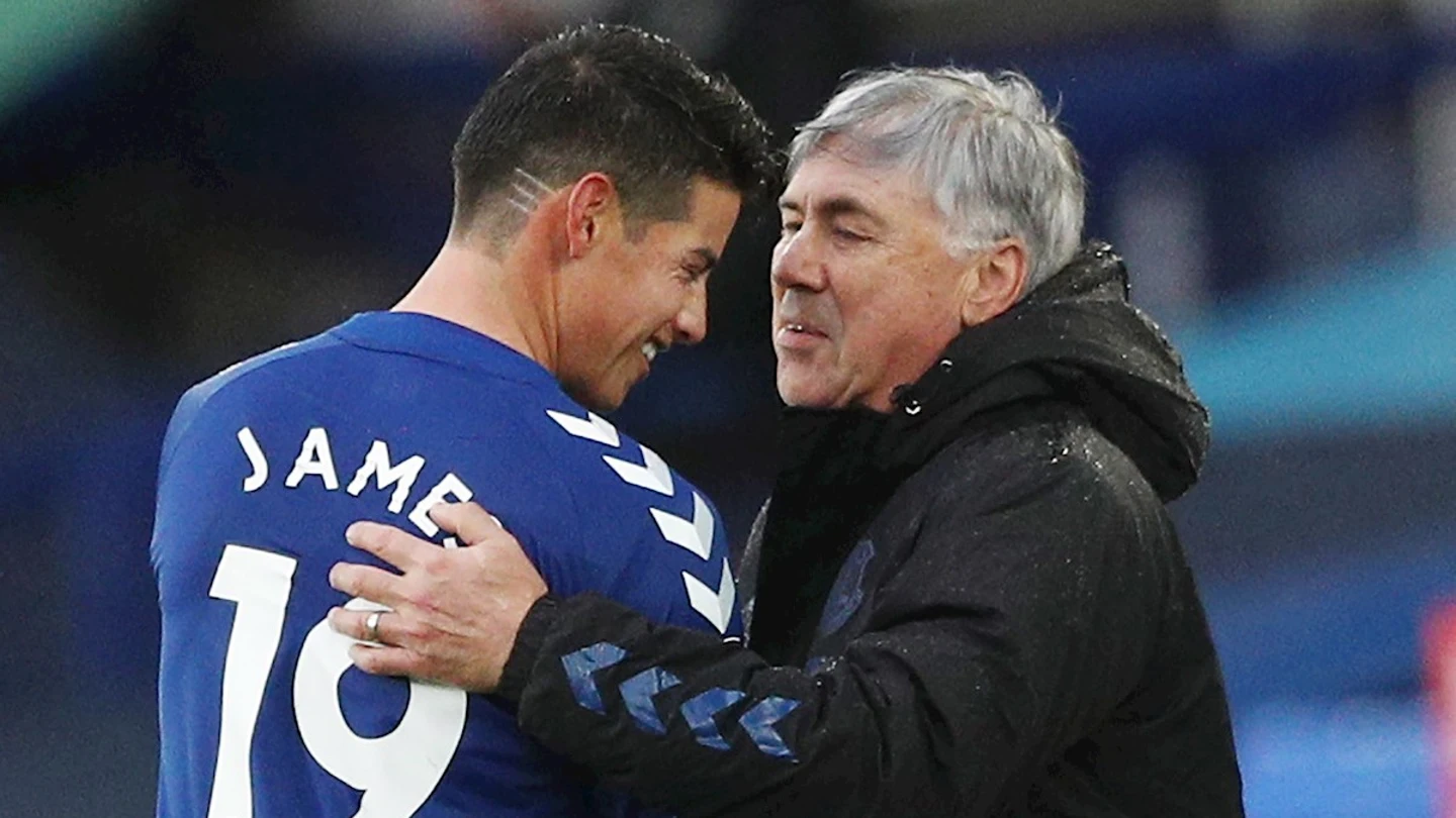 James Rodríguez y Carlo Ancelotti James Rodríguez y Carlo Ancelotti