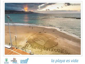 Postal en la Arena: El mar no la necesita Postal en la Arena: El mar no la necesita