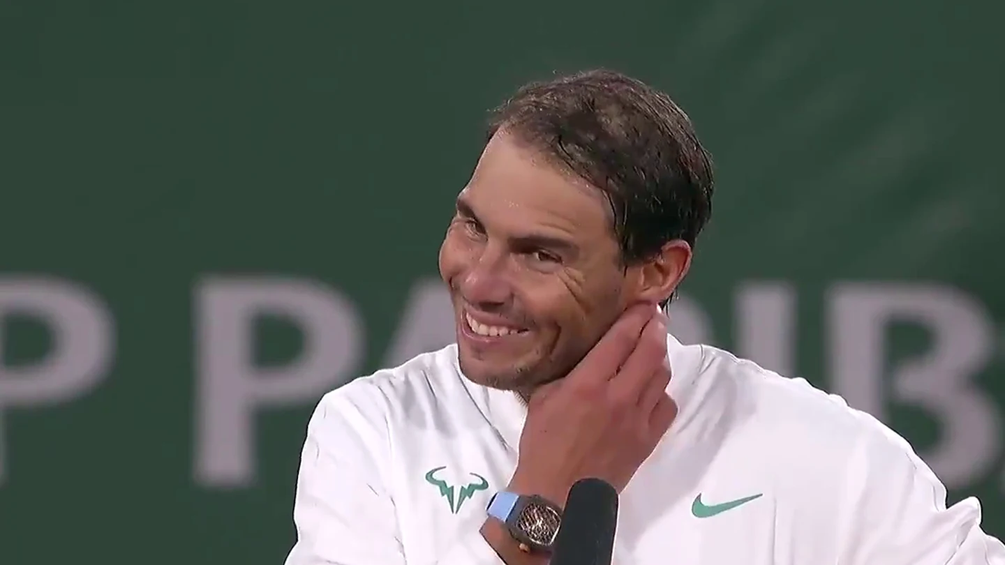Rafa Nadal, en un aprieto Rafa Nadal, en un aprieto
