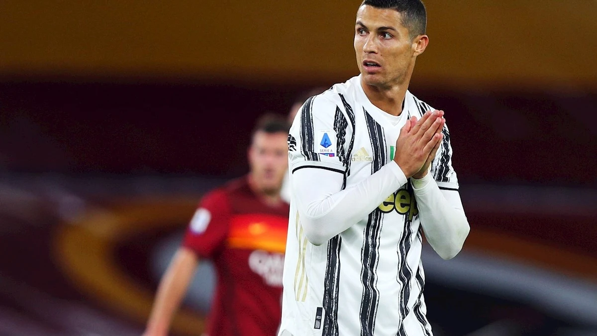 Cristiano, en un partido con la Juventus