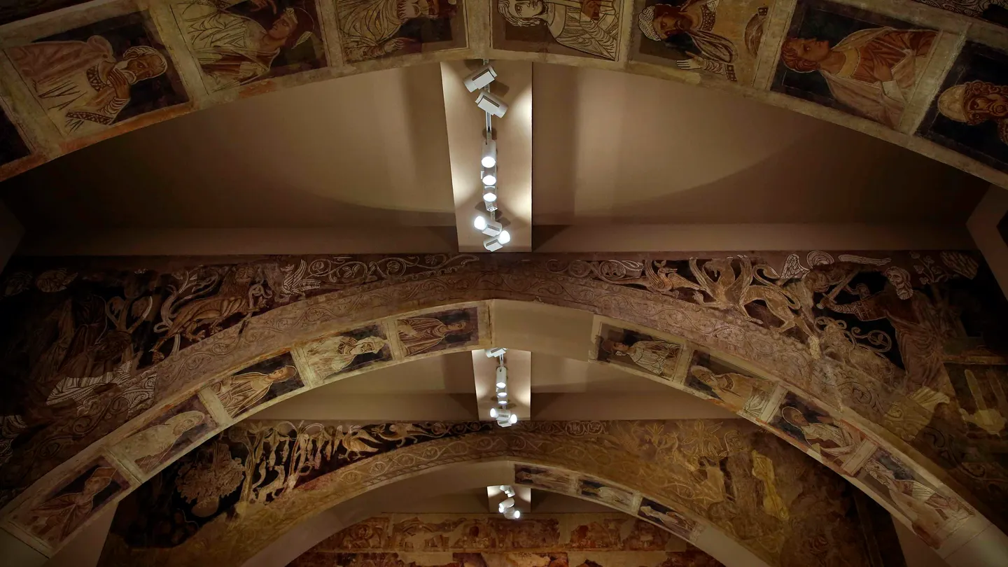 Pinturas de la Sala Capitular del monasterio de Sijena (Huesca) en el Museo Nacional de Arte de Cataluña Pinturas de la Sala Capitular del monasterio de Sijena (Huesca) en el Museo Nacional de Arte de Cataluña