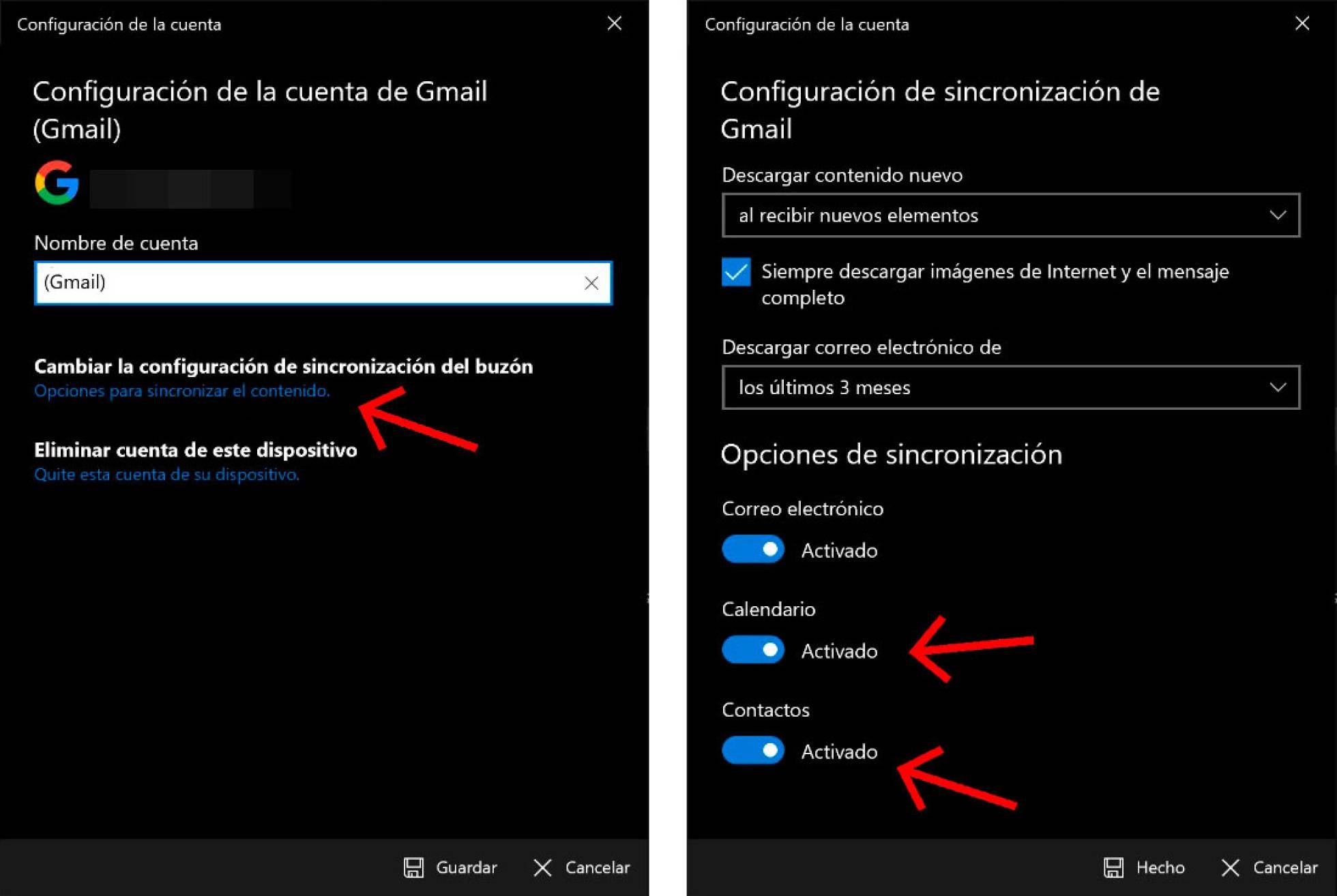 Gmail en Windows 10