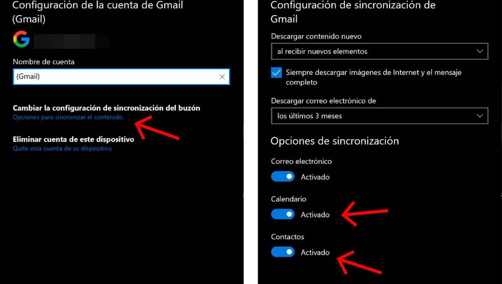 Gmail en Windows 10