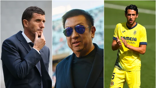 Javi Gracia, Peter Lim y Dani Parejo Javi Gracia, Peter Lim y Dani Parejo