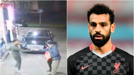 Mohamed Salah socorre a un sin techo en una gasolinera Mohamed Salah socorre a un sin techo en una gasolinera