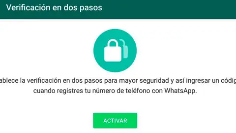 WhatsApp: verificación en dos pasos  WhatsApp: verificación en dos pasos