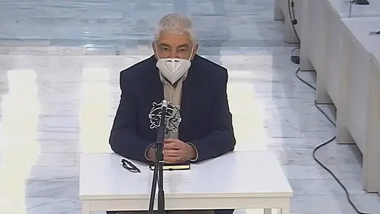 El expreso de ETA arrepentido José Miguel Latasa durante el juicio en su contra en la Audiencia Nacional de Madrid. El expreso de ETA arrepentido José Miguel Latasa durante el juicio en su contra en la Audiencia Nacional de Madrid.