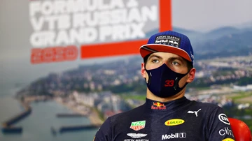Max Verstappen, en rueda de prensa