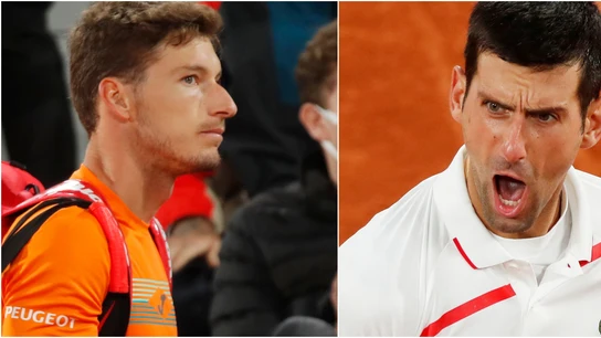 Pablo Carreño y Novak Djokovic El asturiano cayó ante el serbio en cuartos