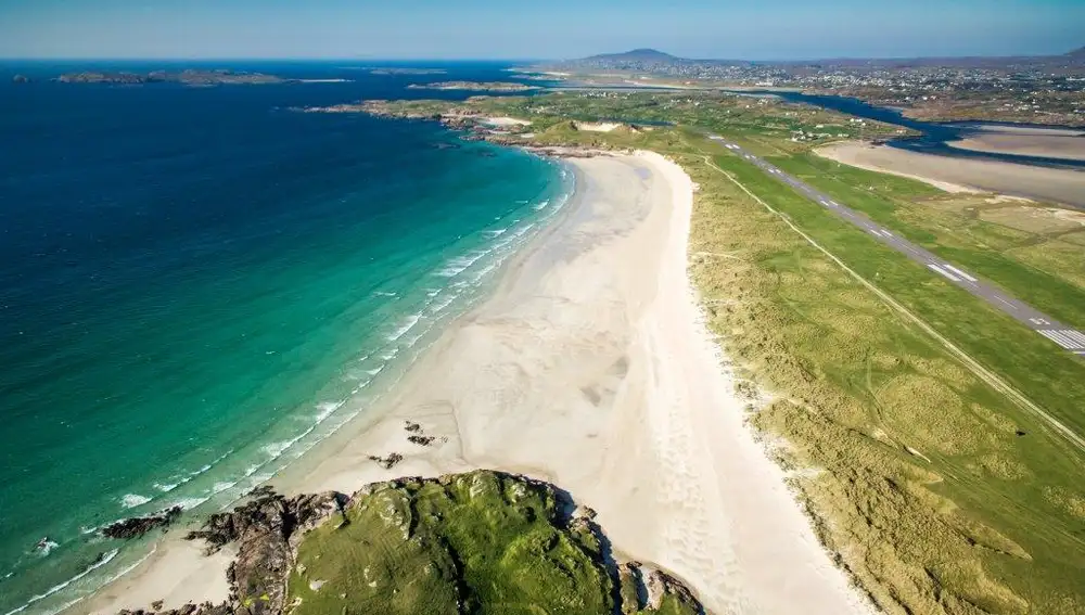 Vista aerea de la costa de Donegal