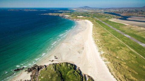 Vista aerea de la costa de Donegal