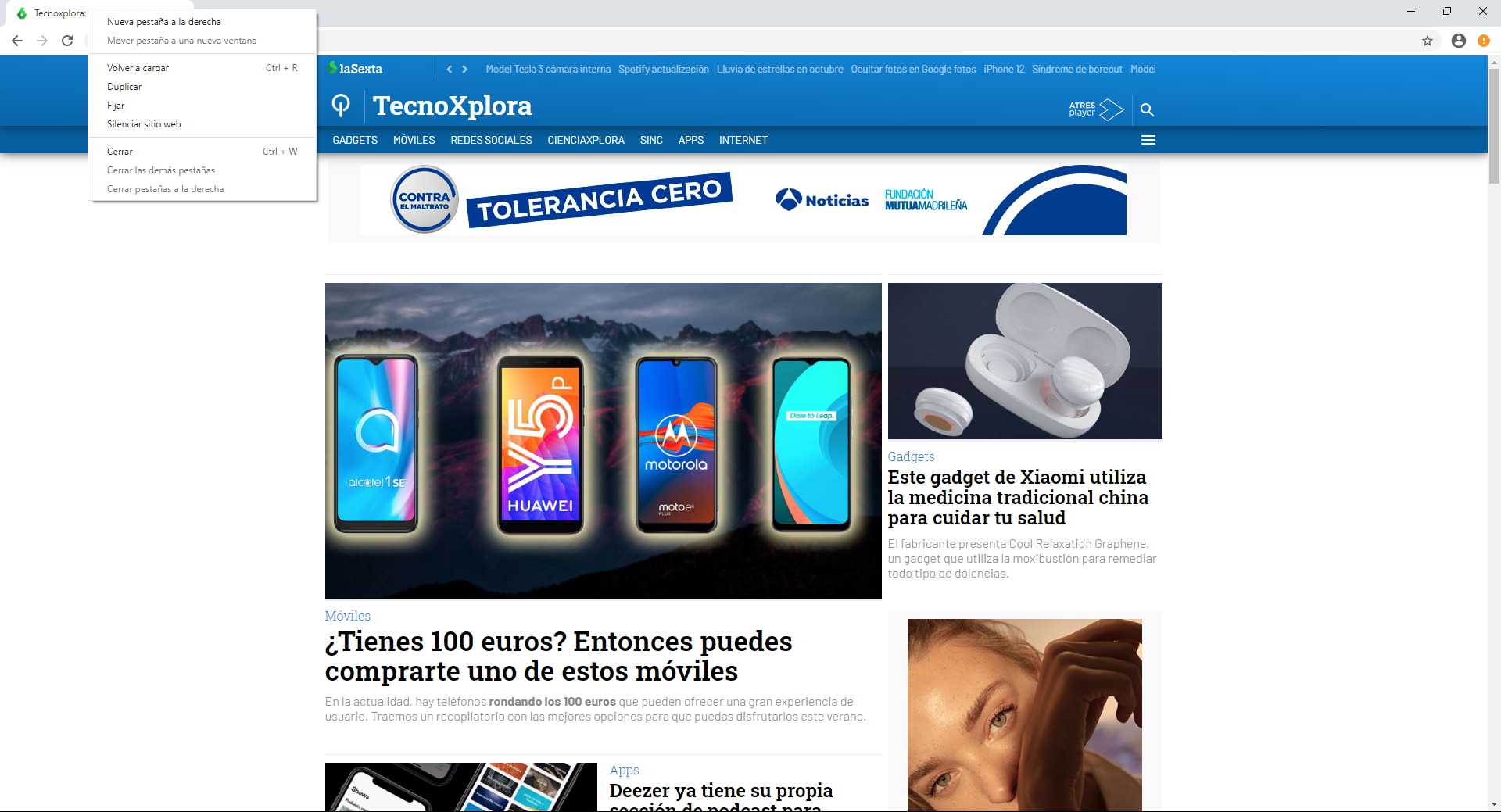 Silenciar pestaña de Google Chrome