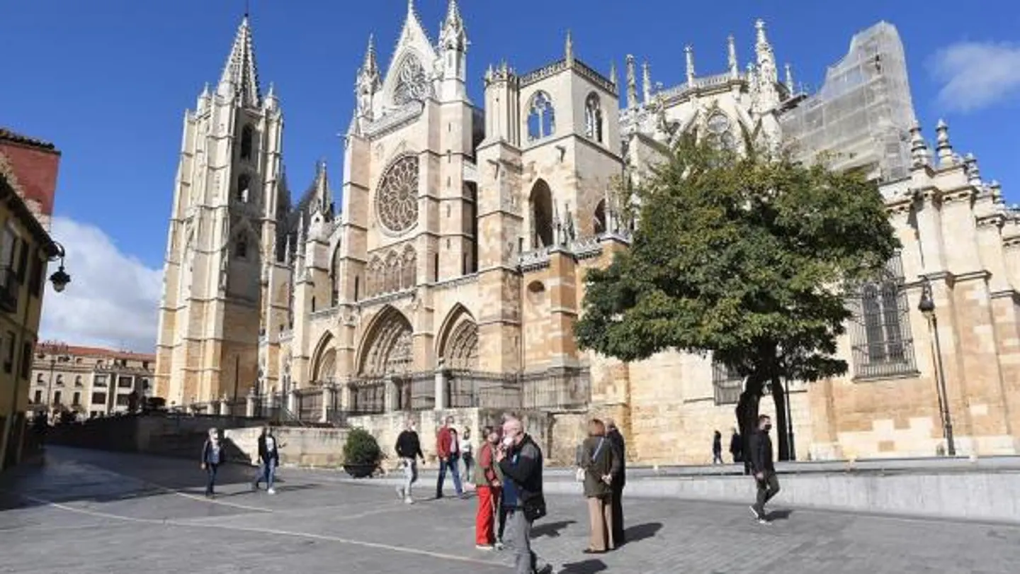 Imagen de archivo de la catedral de León Imagen de archivo de la catedral de León