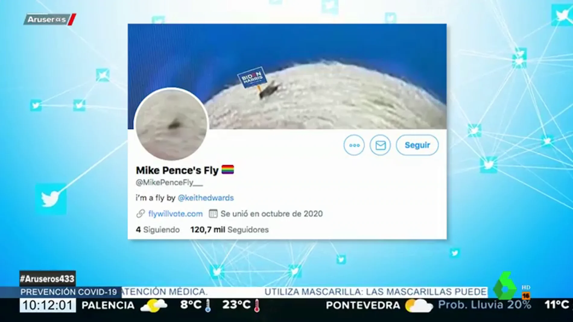 La mosca de Mike Pence ya tiene Twitter 