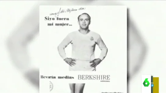 El anuncio de Alfredo Di Stéfano promocionando medias de mujer El anuncio de Alfredo Di Stéfano promocionando medias de mujer