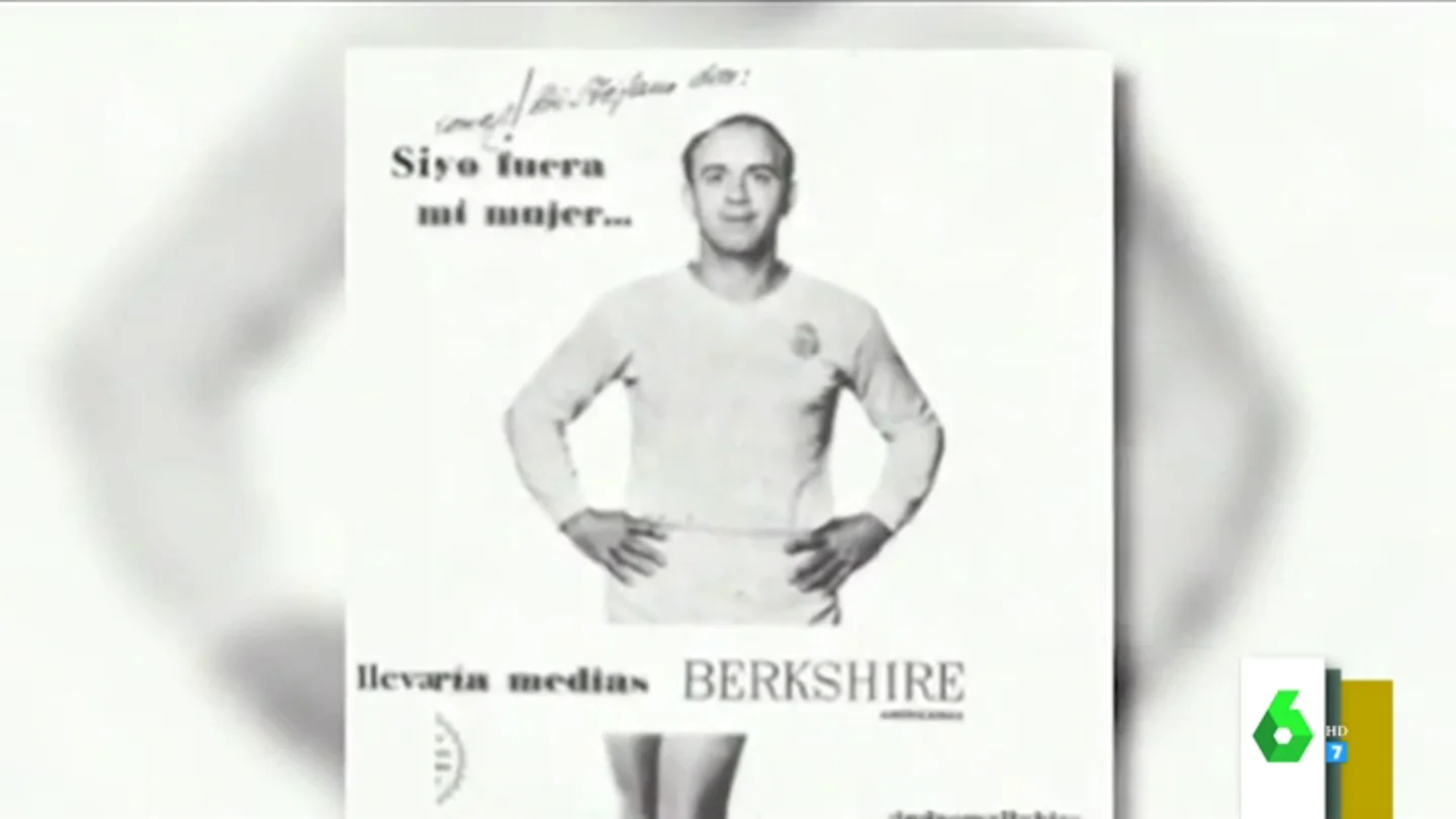 El anuncio de Alfredo Di Stéfano promocionando medias de mujer El anuncio de Alfredo Di Stéfano promocionando medias de mujer
