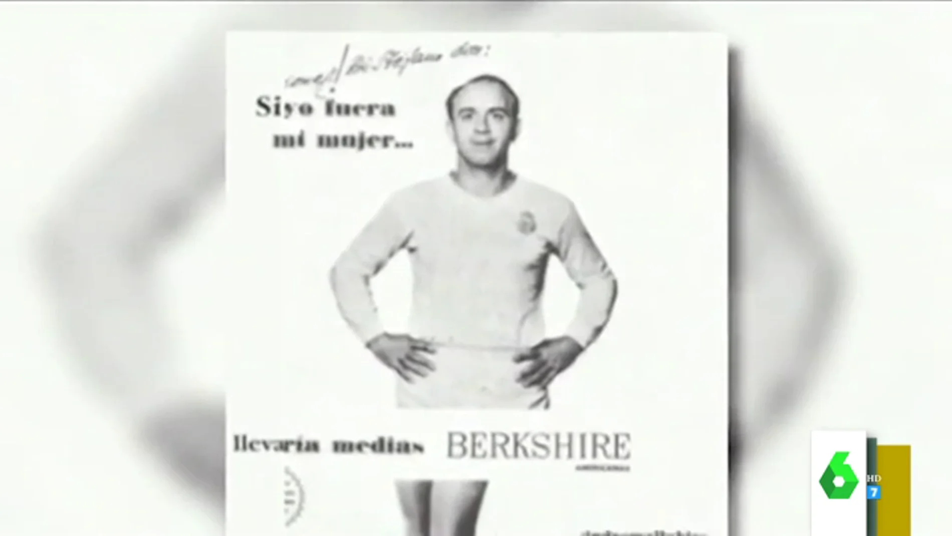El anuncio de Alfredo Di Stéfano promocionando medias de mujer