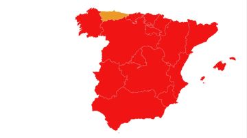 Gráfico de España aplicando el semáforo europeo