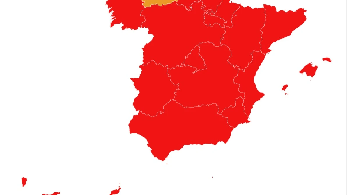 Gráfico de España aplicando el semáforo europeo