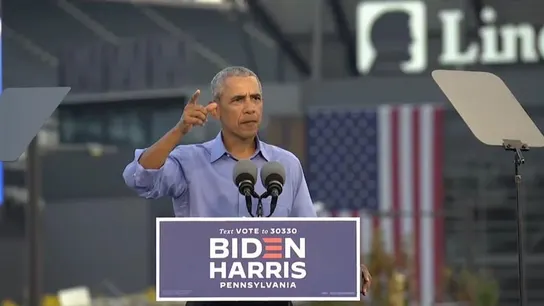 Barack Obama hace campaña por Joe Biden a poco más de una semana de los comicios. Barack Obama hace campaña por Joe Biden a poco más de una semana de los comicios.