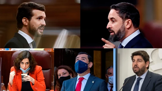 Casado, Abascal y los presidentes del PP Casado, Abascal y los presidentes del PP