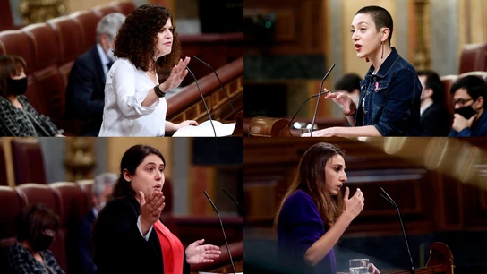 Las cuatro diputadas de Unidas Podemos contra las que ha arremetido Abascal Las cuatro diputadas de Unidas Podemos contra las que ha arremetido Abascal