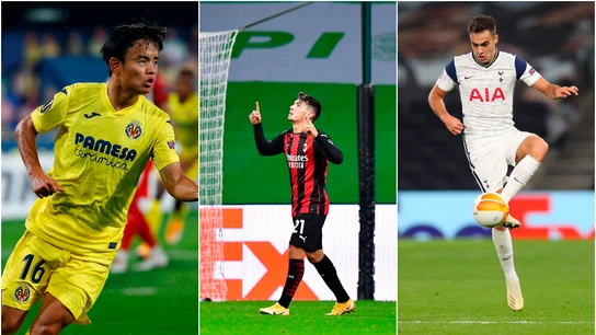 Take Kubo, Brahim Díaz y Sergio Reguilón Take Kubo, Brahim Díaz y Sergio Reguilón