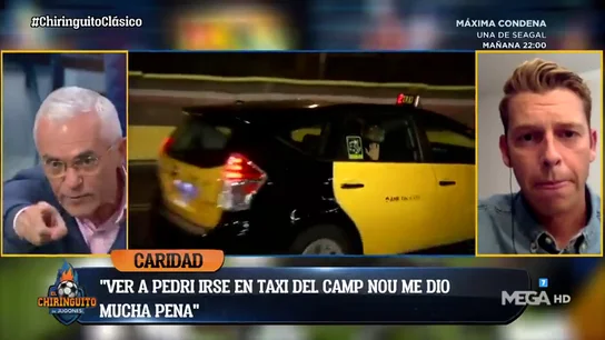 Paco García Caridad estalla en 'El Chiringuito': "Se me saltaron las lágrimas cuando vi a Pedri irse en taxi del Camp Nou" Paco García Caridad estalla en 'El Chiringuito': "Se me saltaron las lágrimas cuando vi a Pedri irse en taxi del Camp Nou"