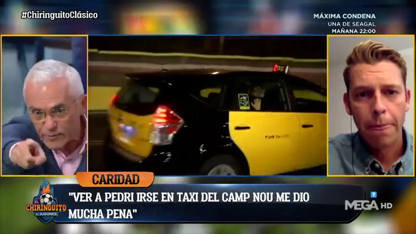 Paco García Caridad estalla en 'El Chiringuito': "Se me saltaron las lágrimas cuando vi a Pedri irse en taxi del Camp Nou" Paco García Caridad estalla en 'El Chiringuito': "Se me saltaron las lágrimas cuando vi a Pedri irse en taxi del Camp Nou"