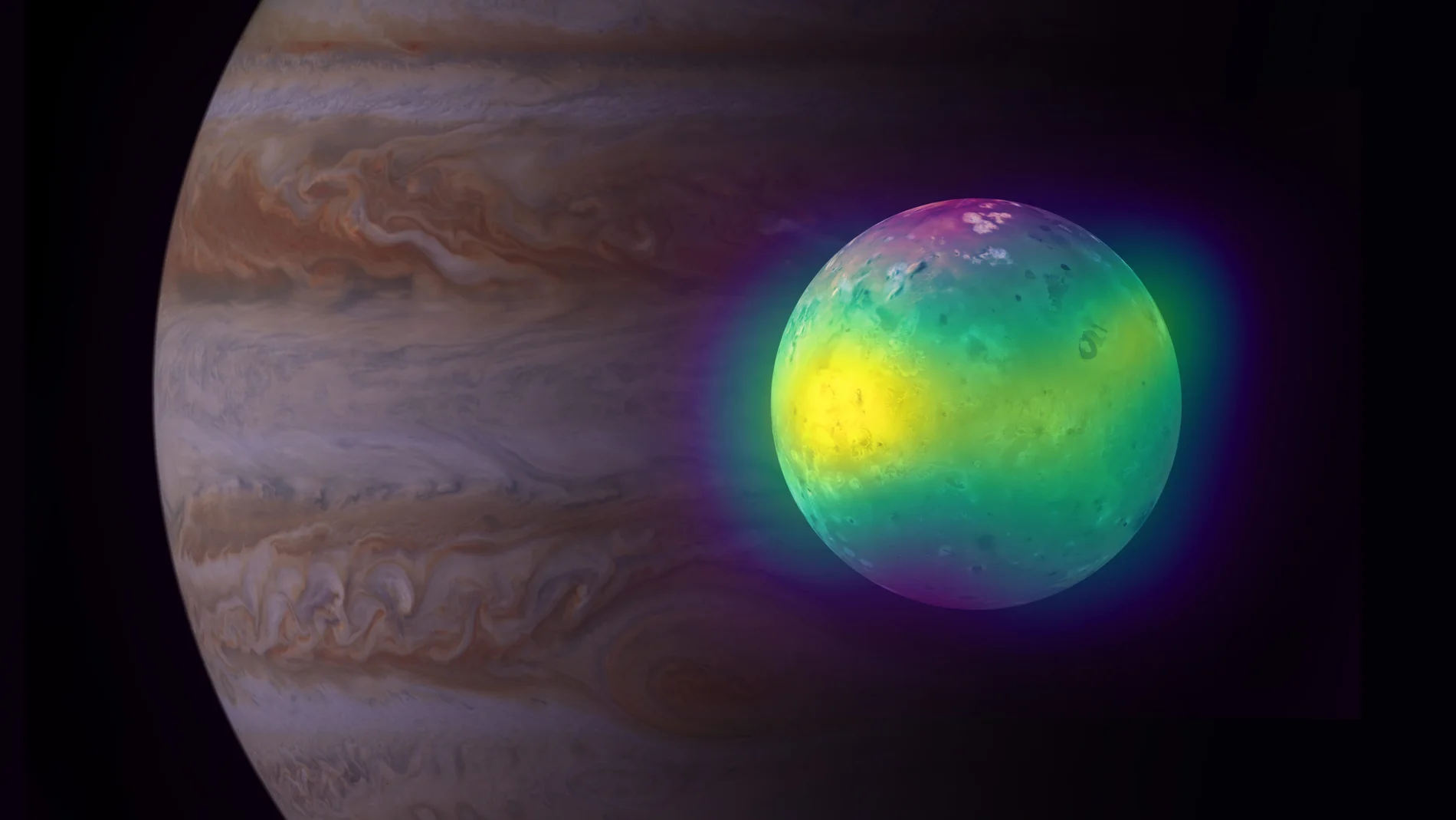 Io, la luna de Júpiter con más de 400 volcanes activos