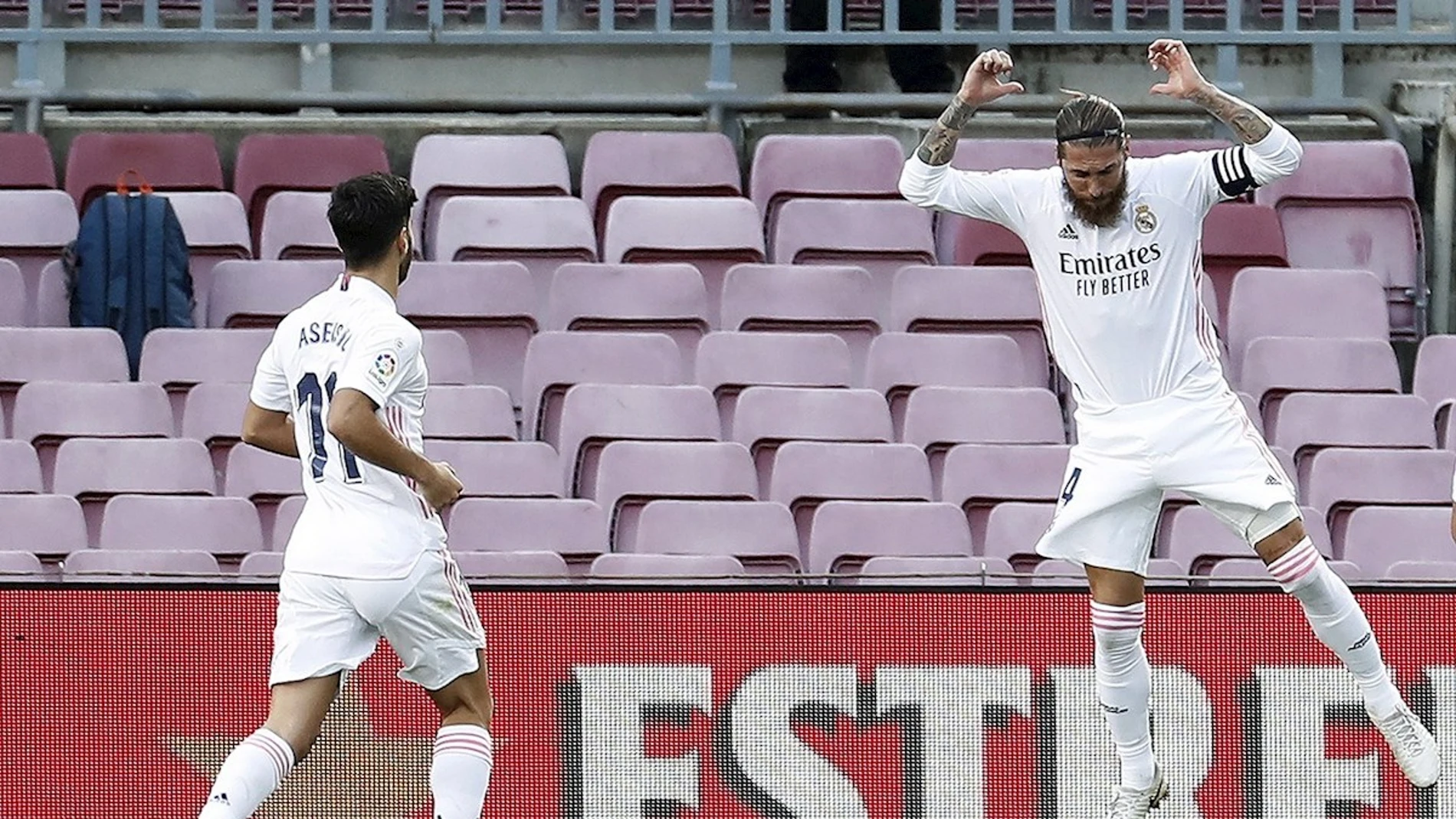 Sergio Ramos celebra un gol