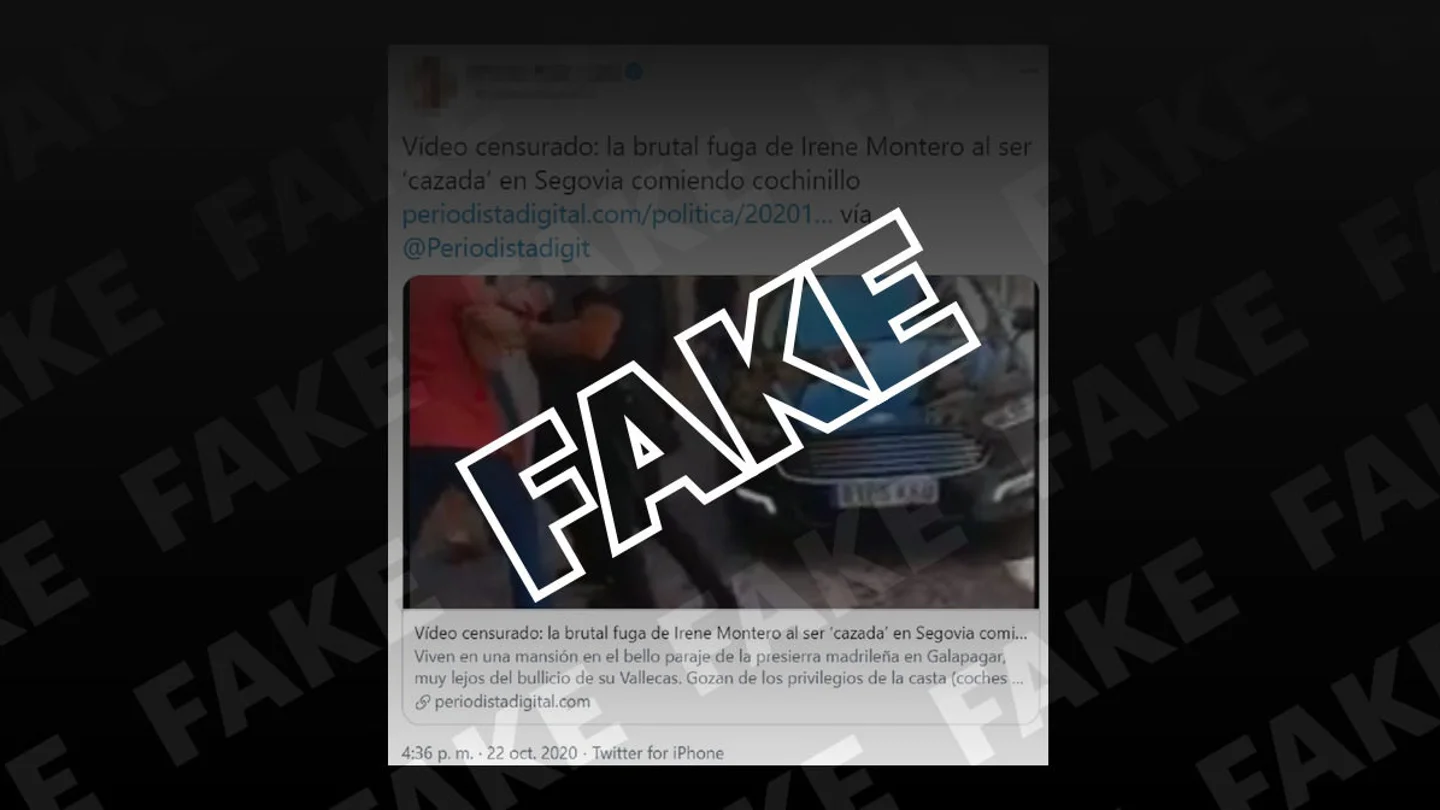 Imagen del 'fake' compartido por Newtral Imagen del 'fake' compartido por Newtral