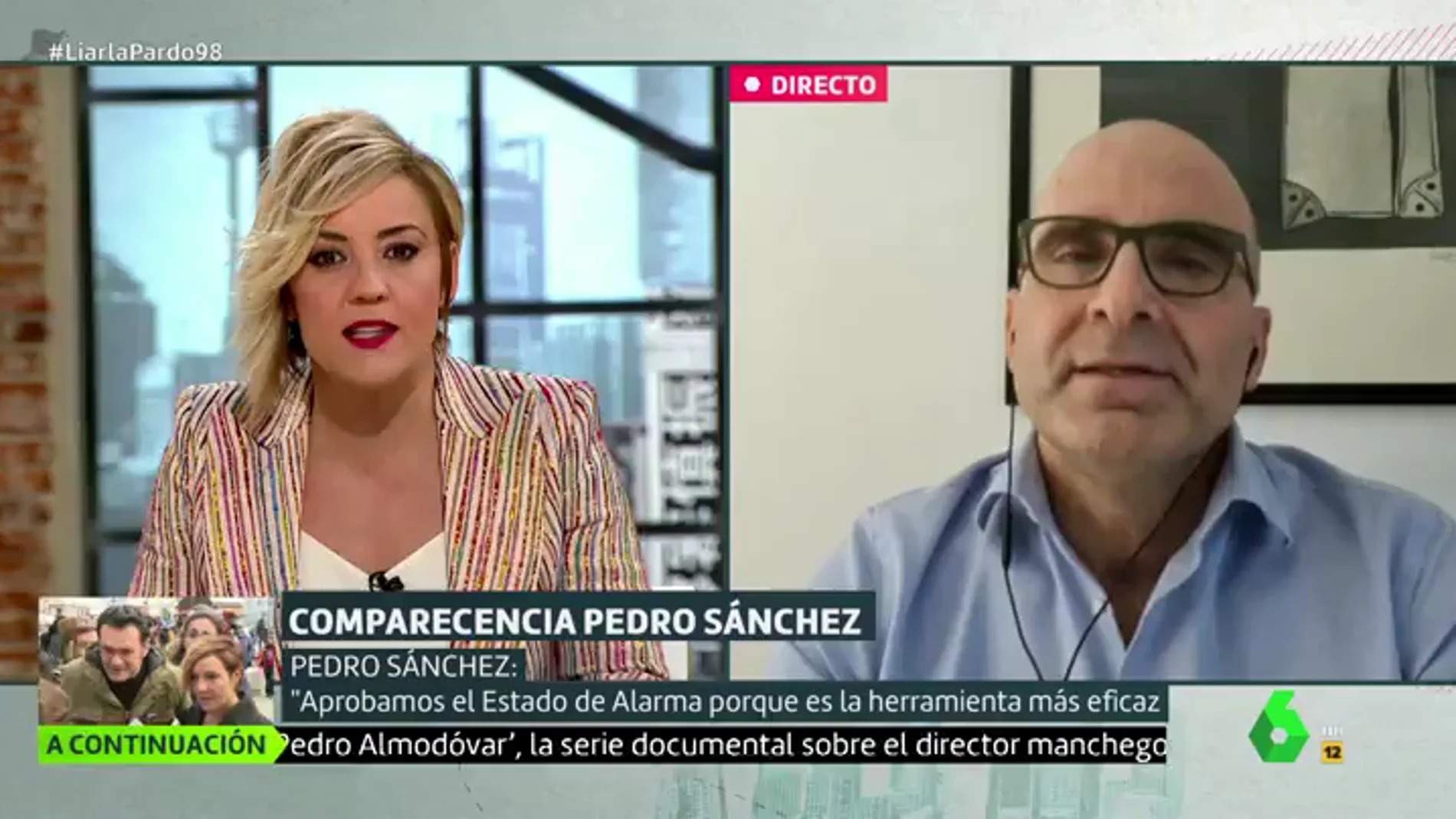 Cristina Pardo entrevista en Liarla Pardo al virólogo José Antonio López Guerrero