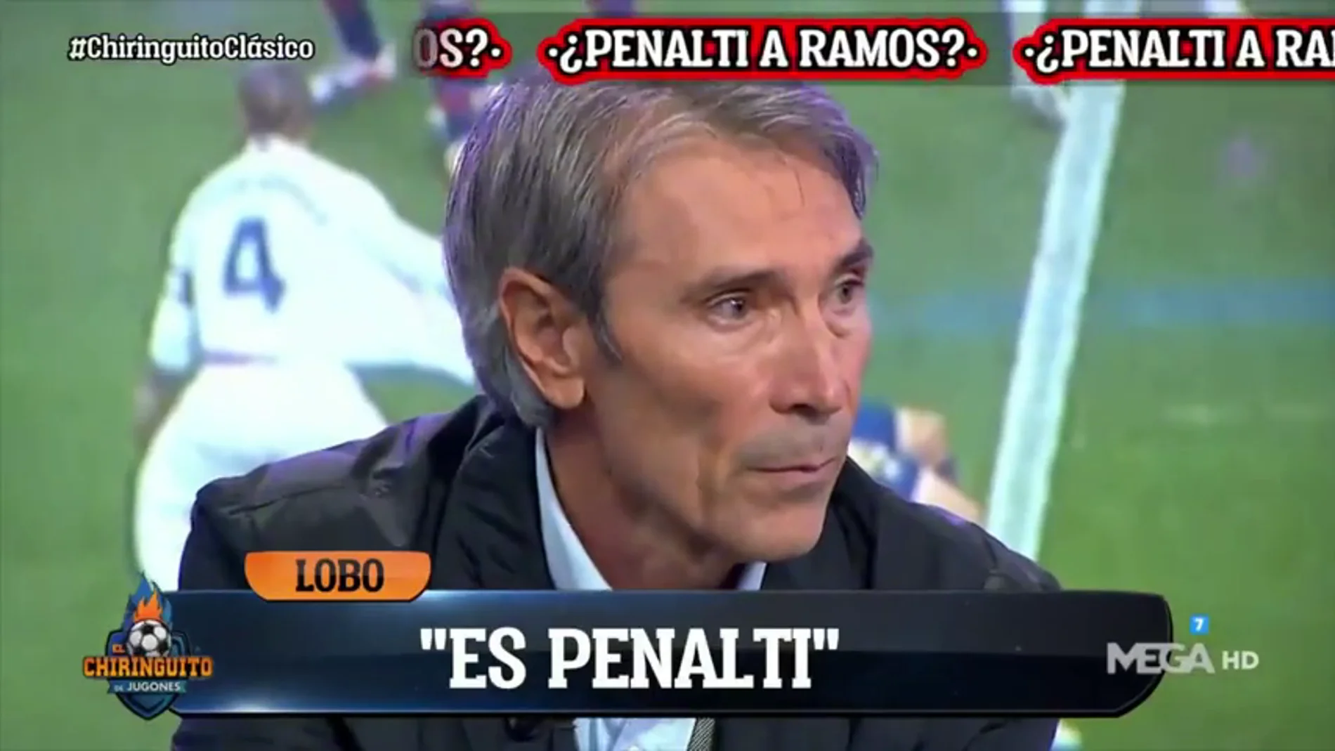 Lobo Carrasco y el histórico momento en 'El Chiringuito' que puso a Josep Pedrerol en pie: "Es penalti a Ramos"