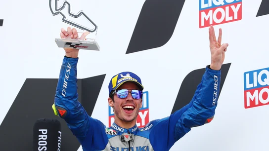Joan Mir, tercero en el GP de Aragón El de suzuki lidera el mundial de MotoGP