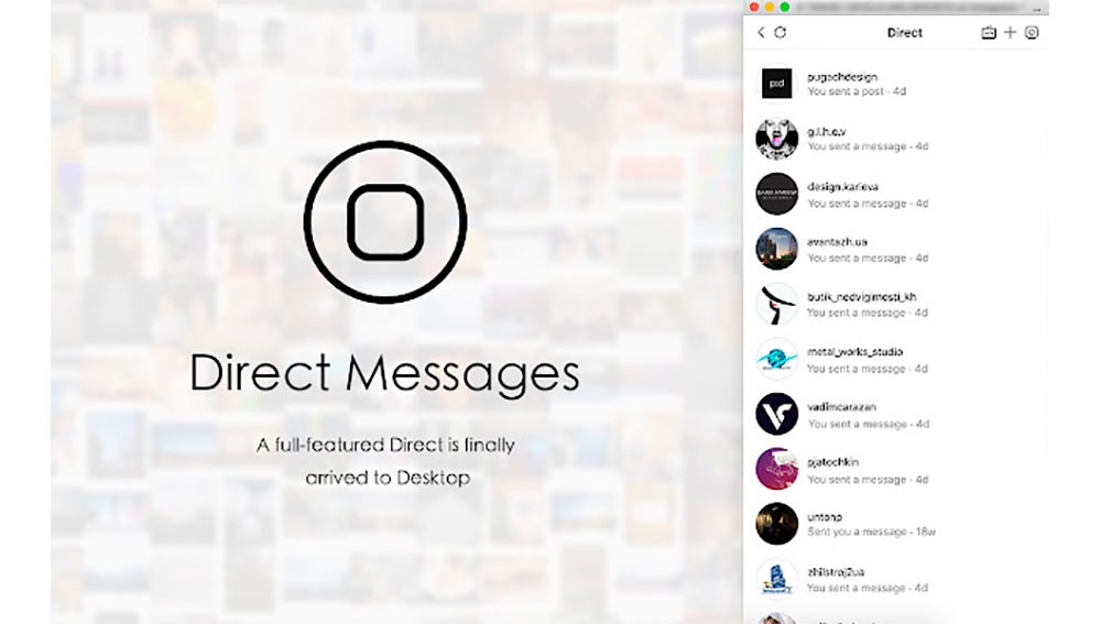 App for Instagram with Direct