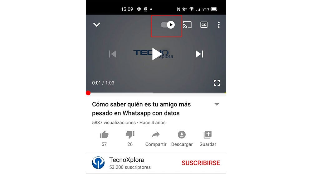 Nuevo botón de reproducción automática