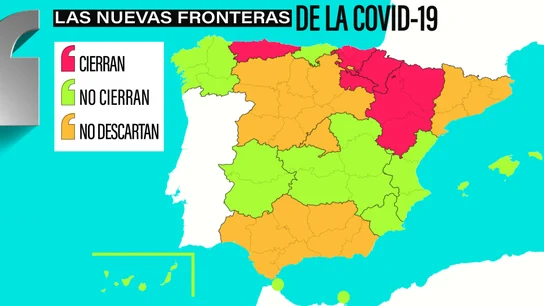 Mapa sobre la situación de cierre perimetral por comunidades autónomas Mapa sobre la situación de cierre perimetral por comunidades autónomas