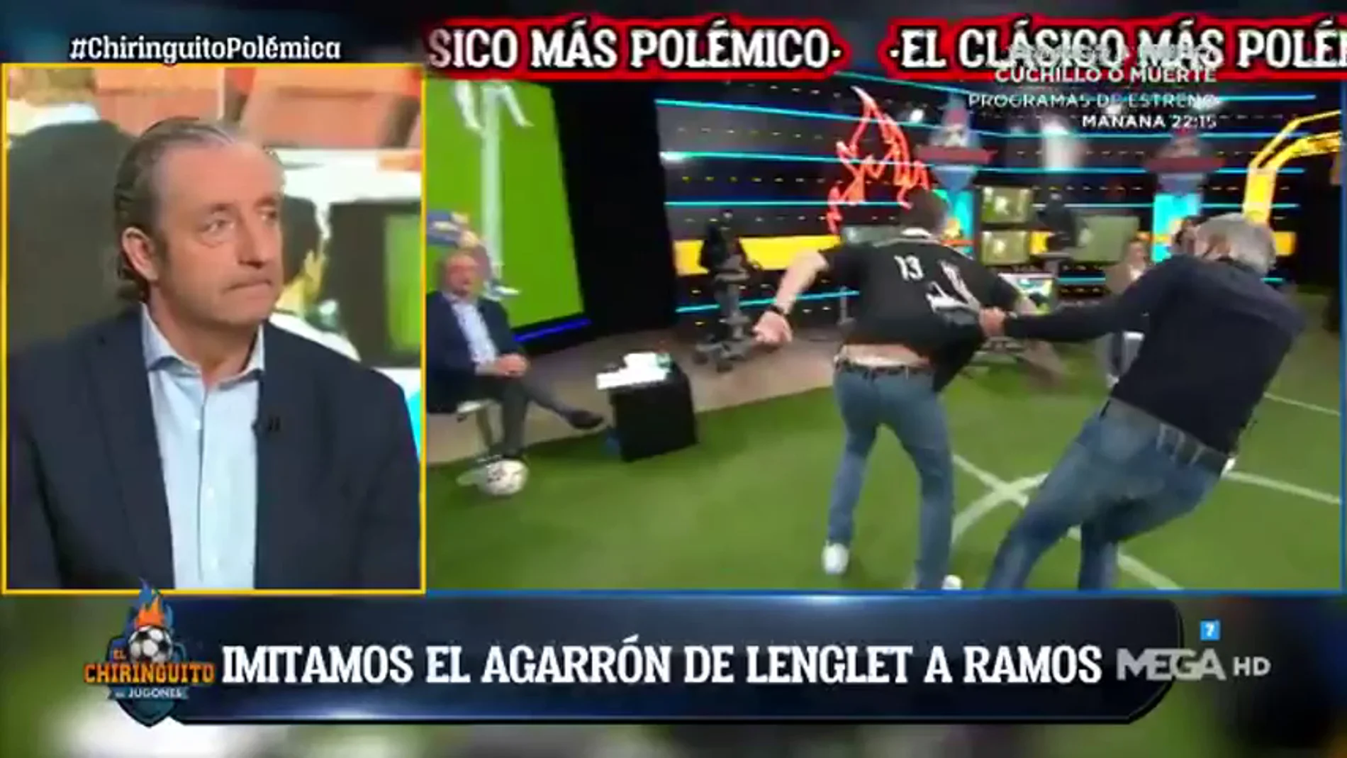 Lobo Carrasco y Tomás Roncero reproducen el polémico penalti de Lenglet a Ramos