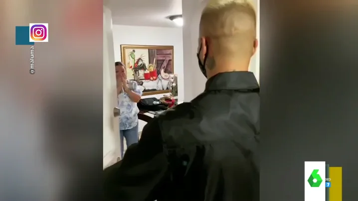 El emotivo reencuentreo de Maluma con su madre tras cinco meses sin verse