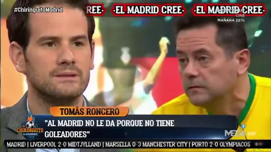 Tremendo cara a cara entre Tomás Roncero y Quim Domènech: "A Cibeles con el orgullo" Tremendo cara a cara entre Tomás Roncero y Quim Domènech: "A Cibeles con el orgullo"