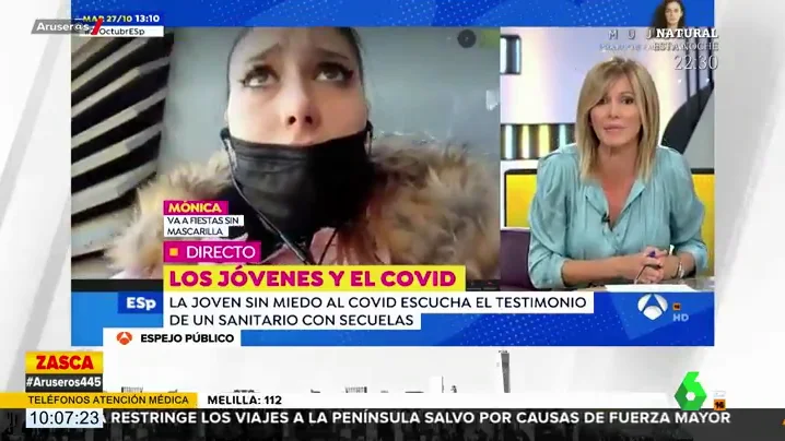 El rapapolvo de Susanna Griso a una joven negacionista del coronavirus