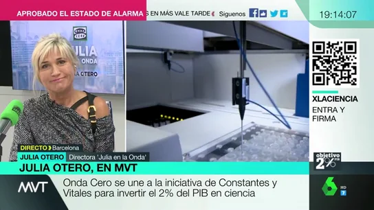 Julia Otero, sobre la importancia del 'Objetivo 2%': "Los países ricos lo son porque siempre han invertido en ciencia" Julia Otero, sobre la importancia del 'Objetivo 2%': "Los países ricos lo son porque siempre han invertido en ciencia"