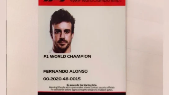 Acreditación de Fernando Alonso para Imola Acreditación de Fernando Alonso para Imola