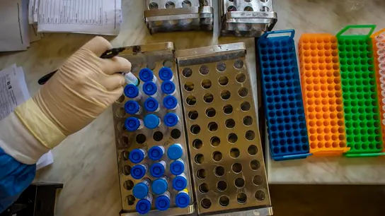 Imagen de un laboratorio durante la pandemia Imagen de un laboratorio durante la pandemia
