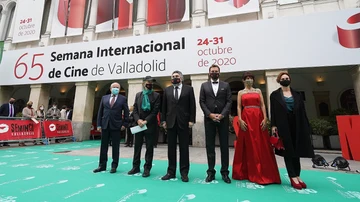 El director de la SEMINCI, el ministro de Cultura y el alcalde de Valladolid, en la inauguración del festival de cine