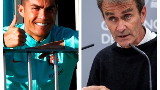 Cristiano Ronaldo y Fernando Sim&oacute;n
