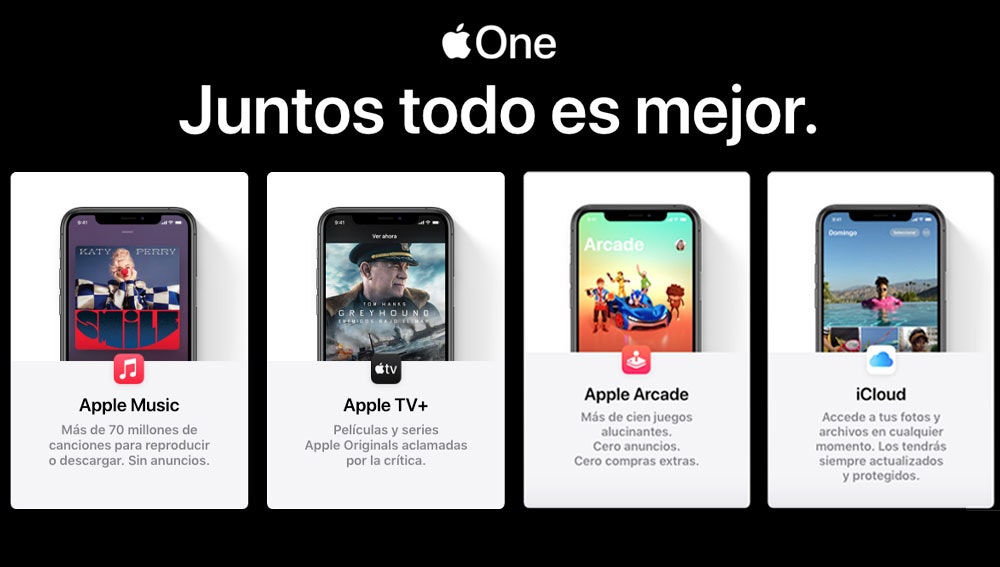Apple One, la suscripción de suscripciones para iPhone, iPad y Mac.